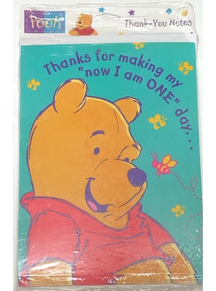 Disney Pooh Thank-You Notes - 8 Pack