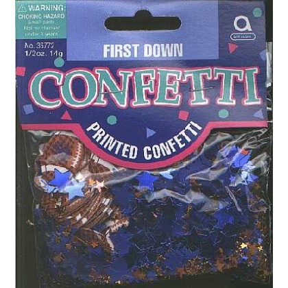 FIRST DOWN football confetti