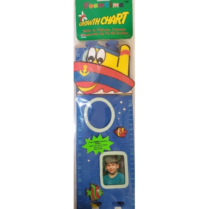 Foamtime Growth Chart Blue Boat