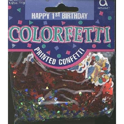 HAPPY 1ST BIRTHDAY confetti