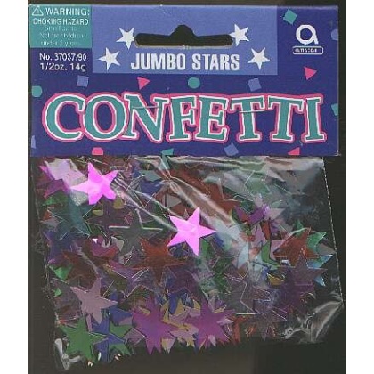 Jumbo stars - mixed colors confetti