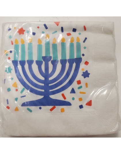 Menorah Hanukkah Celebration Beverage Napkins