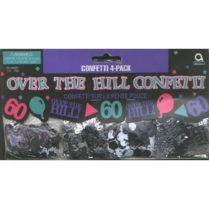 OVER THE HILL 60! - four pack confetti