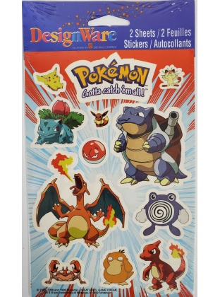 Pokemon sticker sheets