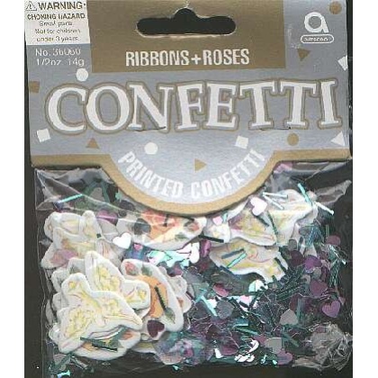 RIBBONS and ROSES confetti