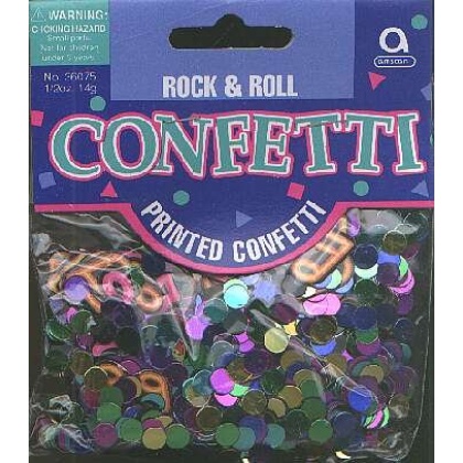 ROCK and ROLL confetti