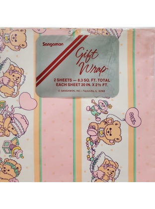 Sangamon Girly Teddy Bear Gift Wrap