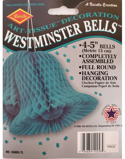 Small Teal Westminster Bells