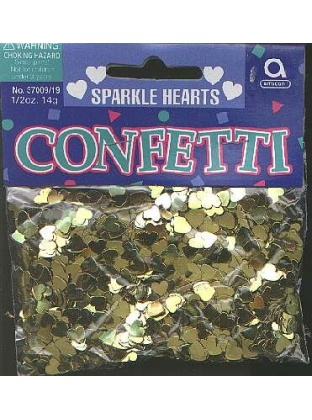 Sparkle hearts - GOLD confetti