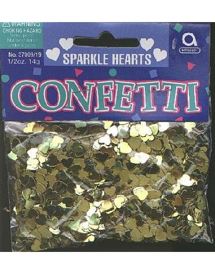 Sparkle hearts - GOLD confetti