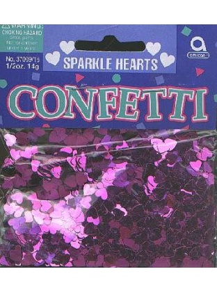 Sparkle hearts - PINK confetti