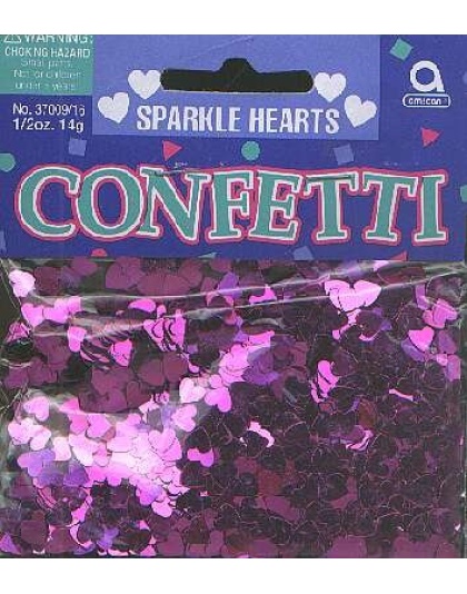 Sparkle hearts - PINK confetti