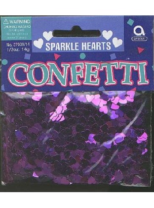 Sparkle hearts - PURPLE confetti