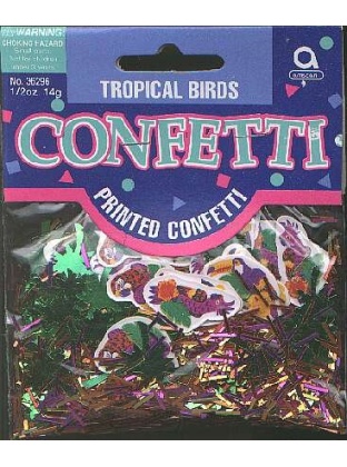 TROPICAL BIRDS confetti