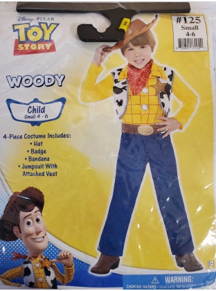 Toy Story's Woody Costume - Small (Ages 4-6)