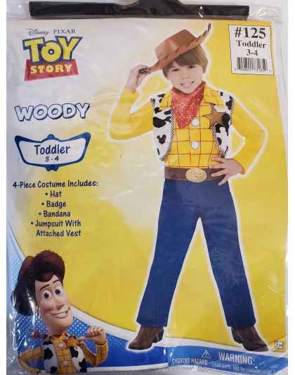 Toy Story's Woody Costume - Toddler (Ages 3-4)