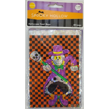 Entertaining Spooky Hollow Halloween Treat Bags - Dancing Skeleton