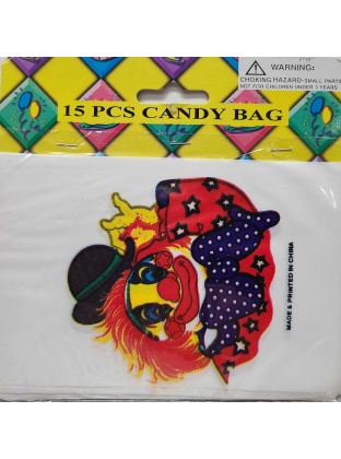 Justen Products Clown Themed Candy Bags