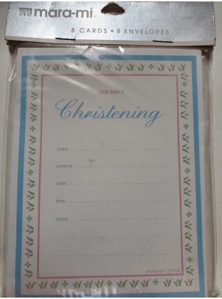 Mara-mi Our Baby's Christening Invitation Cards - 8 count