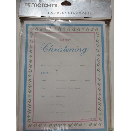 Mara-mi Our Baby's Christening Invitation Cards - 8 count