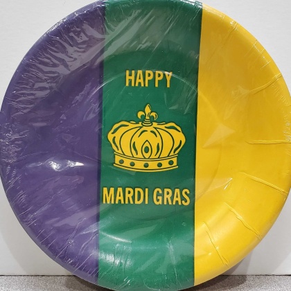 Mardi Parti 25 Small Plastic Coated 7 in. Plates