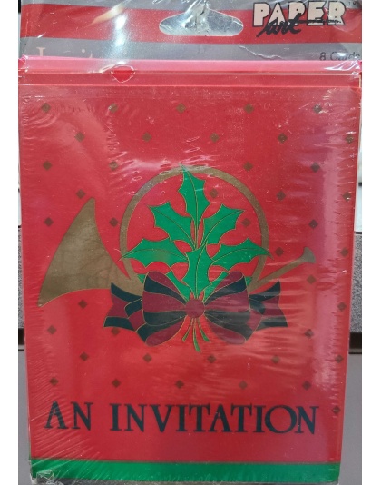 Paper An Invitation Christmas Horn- 8 Pack