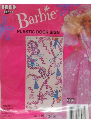 Paper Art Barbie Plastic Door Banner