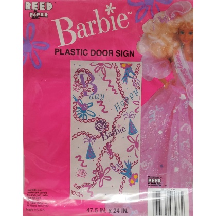 Paper Art Barbie Plastic Door Banner