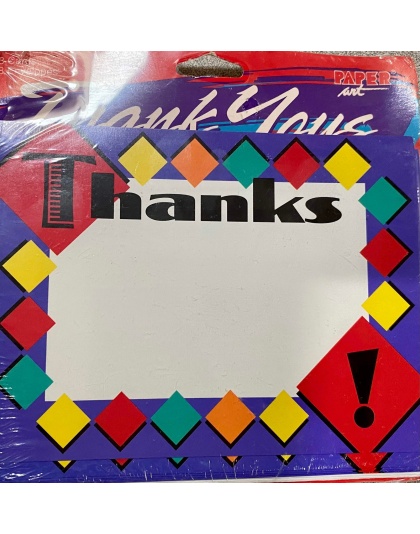Paper Art Colorful Thank You Cards - 8 Pack