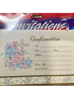 Paper Art Confirmation Invitations - 8 Pack