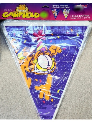 Paper Art Flag Banner - Garfield and Odie Banner