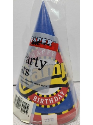 Paper Art Happy Champ Birthday Party Hats - 5 count