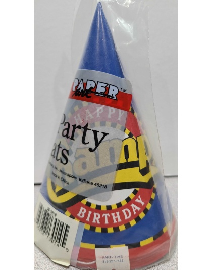 Paper Art Happy Champ Birthday Party Hats - 5 count