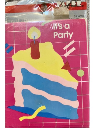 Paper Art Its A Party Birthday Invitations - 8 Pack