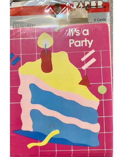 Paper Art Its A Party Birthday Invitations - 8 Pack