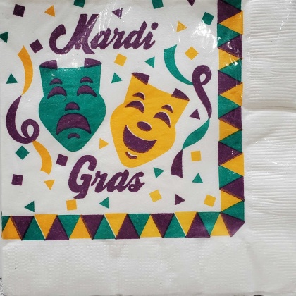 Paper Art Mardi Gras Large Napkins - 24 count