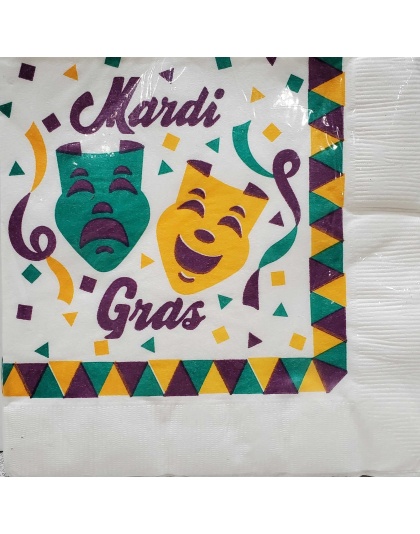 Paper Art Mardi Gras Large Napkins - 24 count