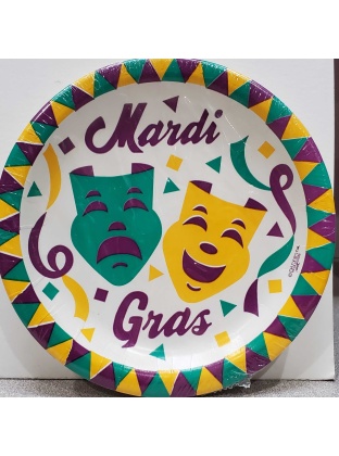 Paper Art Mardi Gras Small Plates - 10 count