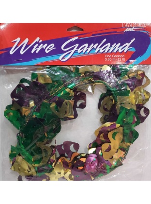 Paper Art Mardi Gras Wire Garland