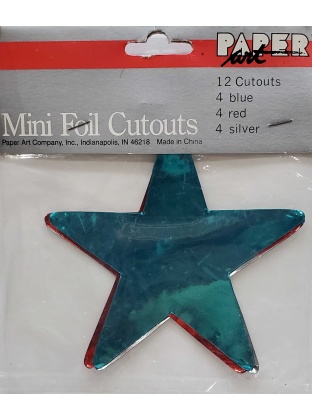 Paper Art Mini Foil Cutouts - 4th of July 12 count