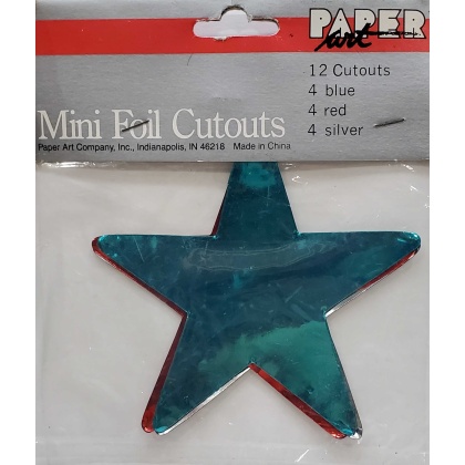 Paper Art Mini Foil Cutouts - 4th of July 12 count