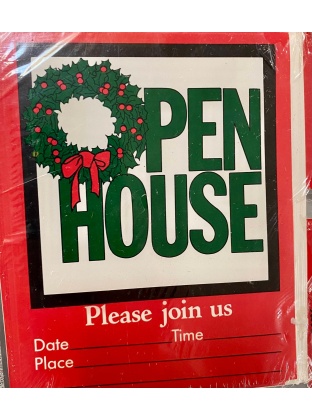 Paper Art Open House Christmas Invitations - 8 Pack