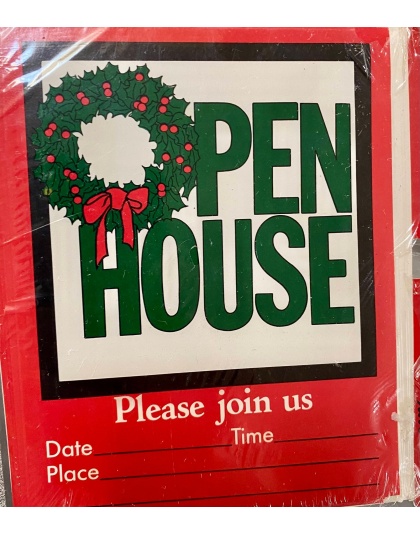 Paper Art Open House Christmas Invitations - 8 Pack