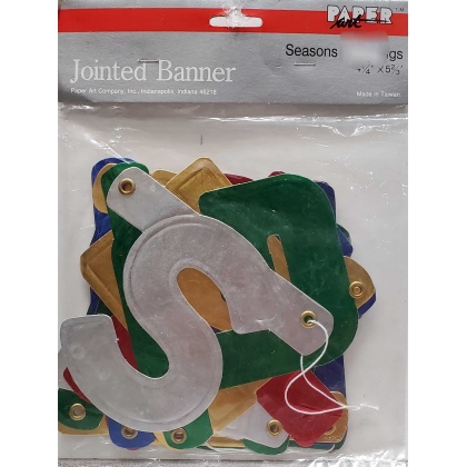 Paper Art Seasons Greetings Jointed Banner