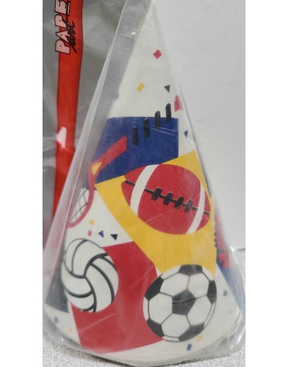 Paper Art Sport Party Hats - 5 count