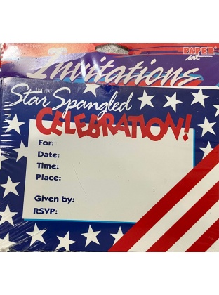 Paper Art Star Spangled Celebration Invitations - 8 Pack