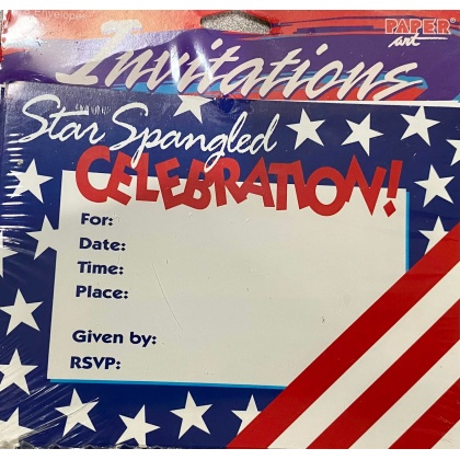 Paper Art Star Spangled Celebration Invitations - 8 Pack