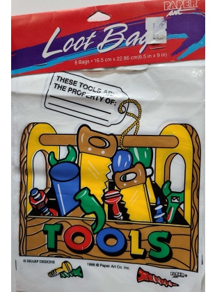 Paper Art Tool Themed Loot Bags - 8 count