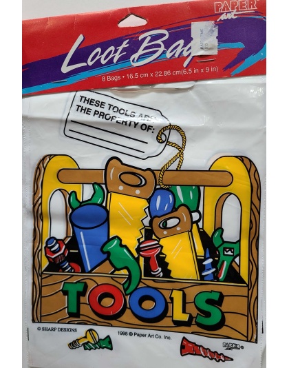 Paper Art Tool Themed Loot Bags - 8 count