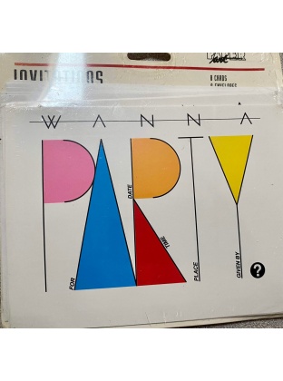 Paper Art Wanna Party Invitations - 8 Packs